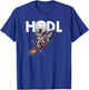 Bitcoin "HODL" Astronaut Crypto To The Moon Funny T-Shirt - T-Shirt | Royal