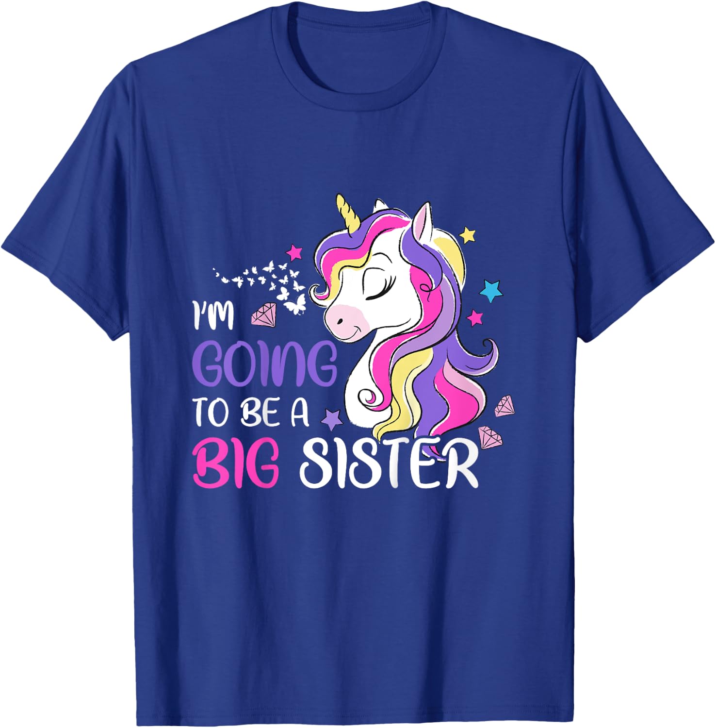 I'm Going To Be A Big Sister Unicorn T-Shirt - T-Shirt | Royal