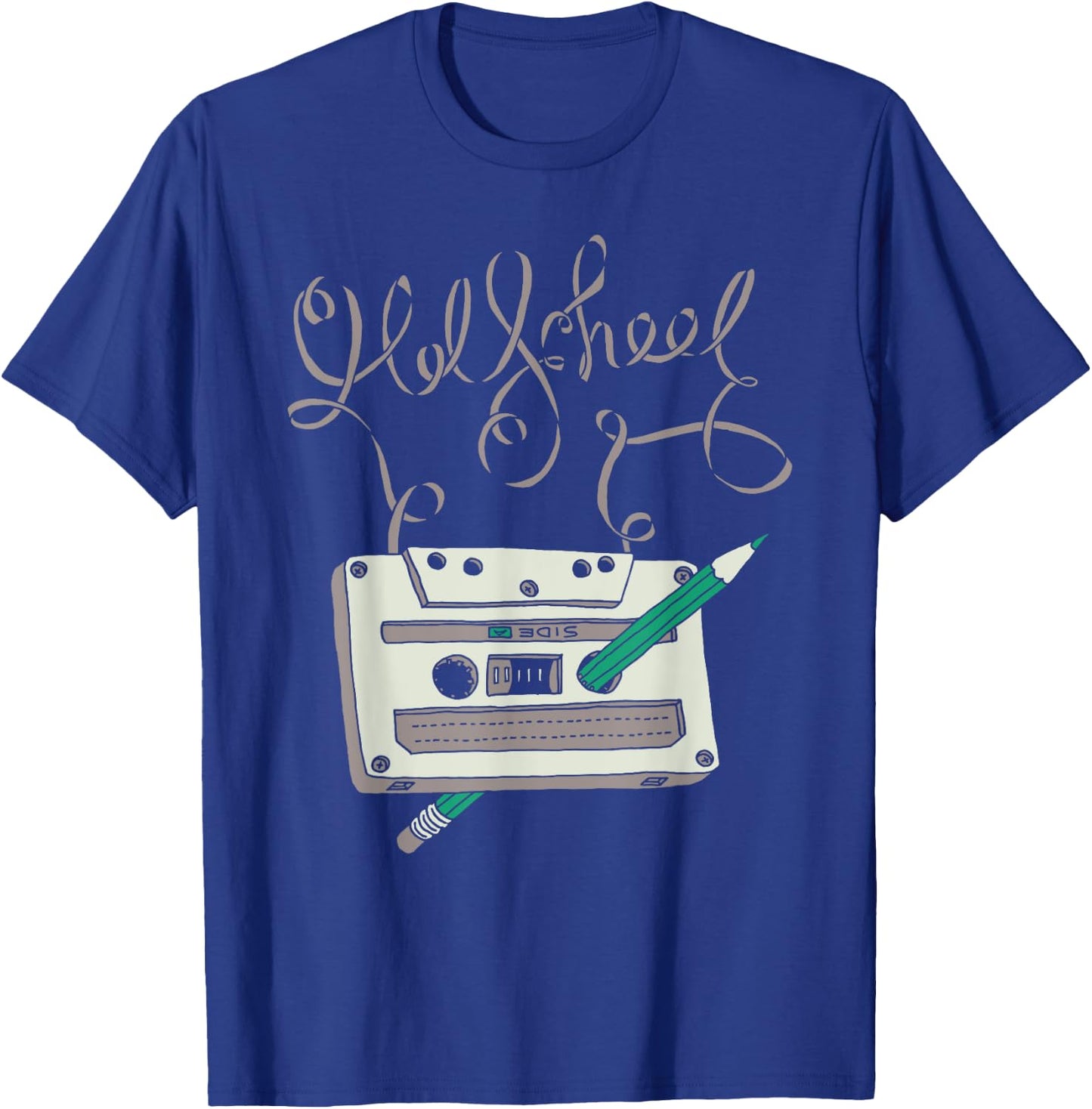 Cassette 80s 90s Retro Party Costume Nostalgia Cassette T-Shirt - T-Shirt | Royal