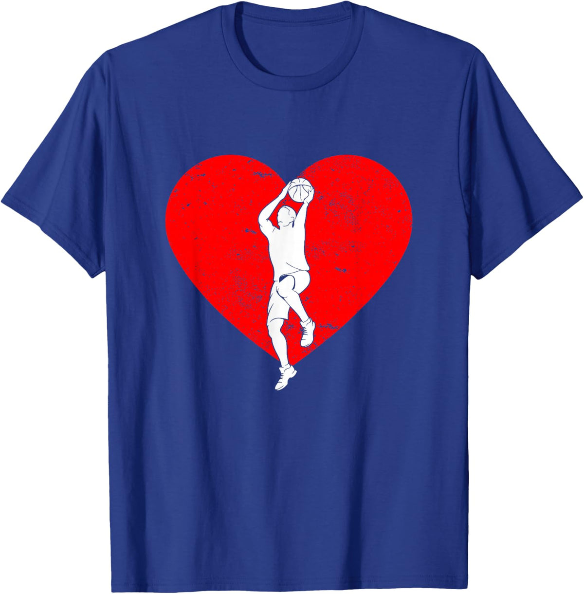 Basketball Valentine Day Gifts For Basketball Lover Boys Men T-Shirt - T-Shirt | Royal