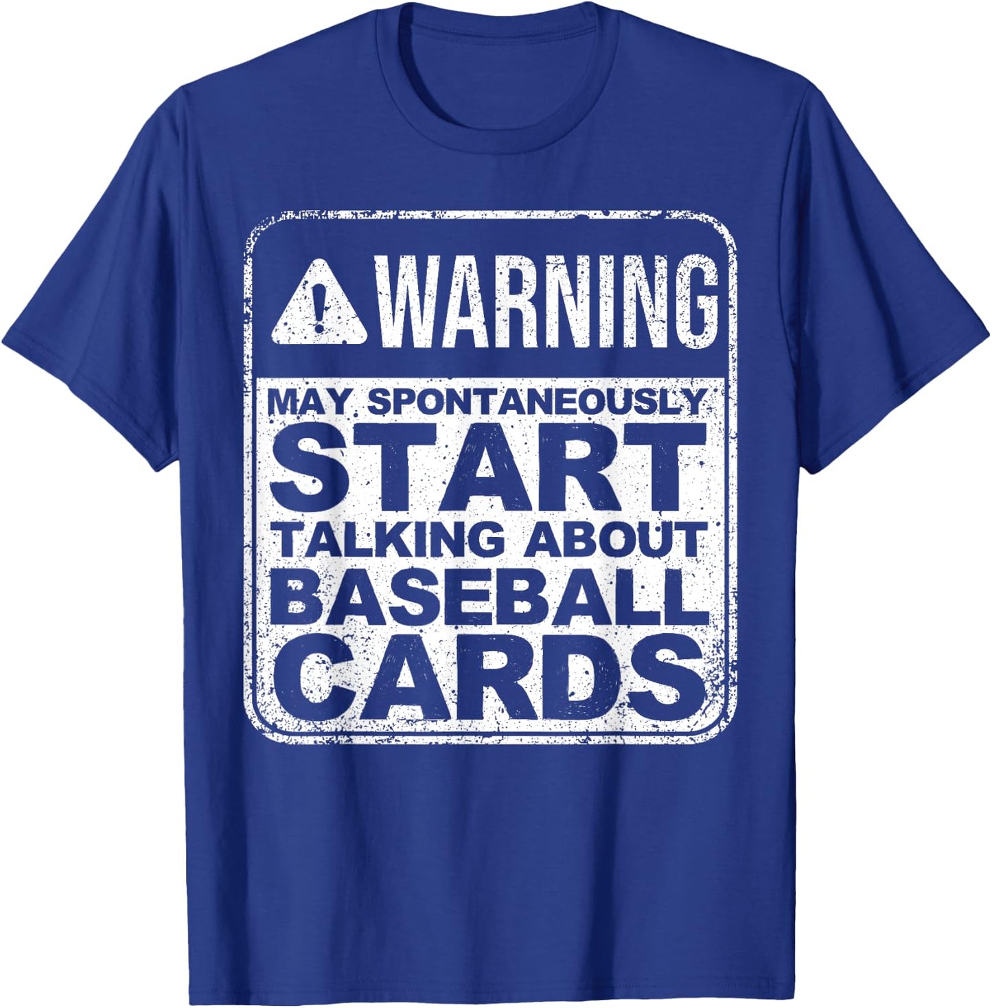 Funny Baseball Art For Baseball Card Collector Men Women Kid T-Shirt - T-Shirt | Royal