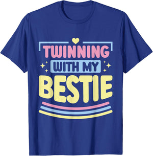 Friends Matching Twins Day Kids Bestie T-Shirt - T-Shirt | Royal