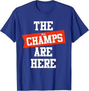 The CHAMPS ARE HERE fantasy winner men, woman, teens T-Shirt - T-Shirt | Royal