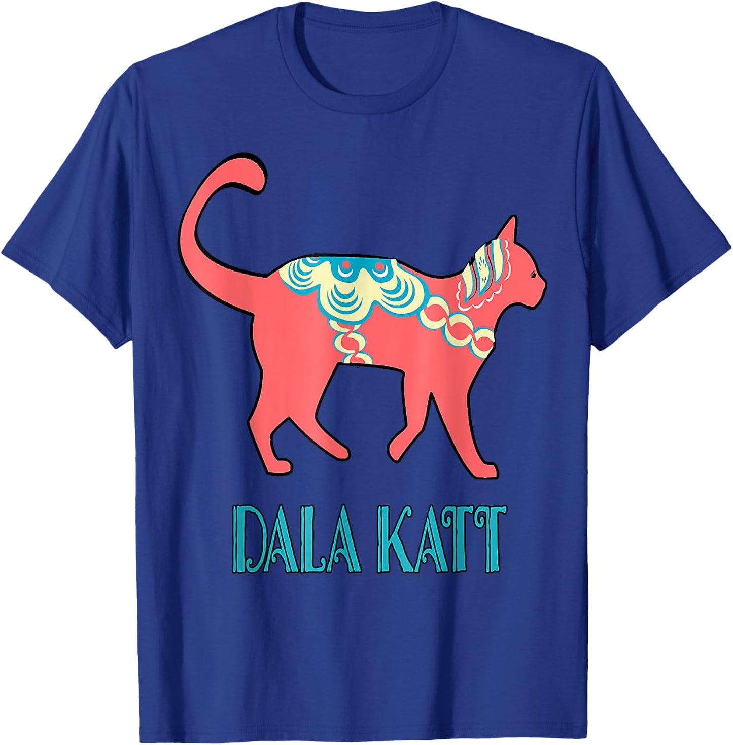 Swedish Dala Cat Dalecarlian Horse Kitty Katt Cat Nordic T-Shirt - T-Shirt | Royal