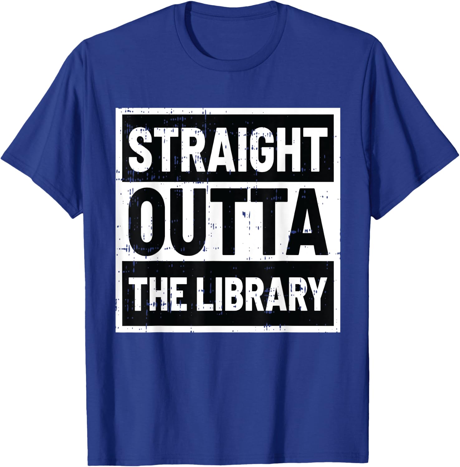 Straight Outta The Library Black Fun-ny Librarian Gift T-Shirt - T-Shirt | Royal