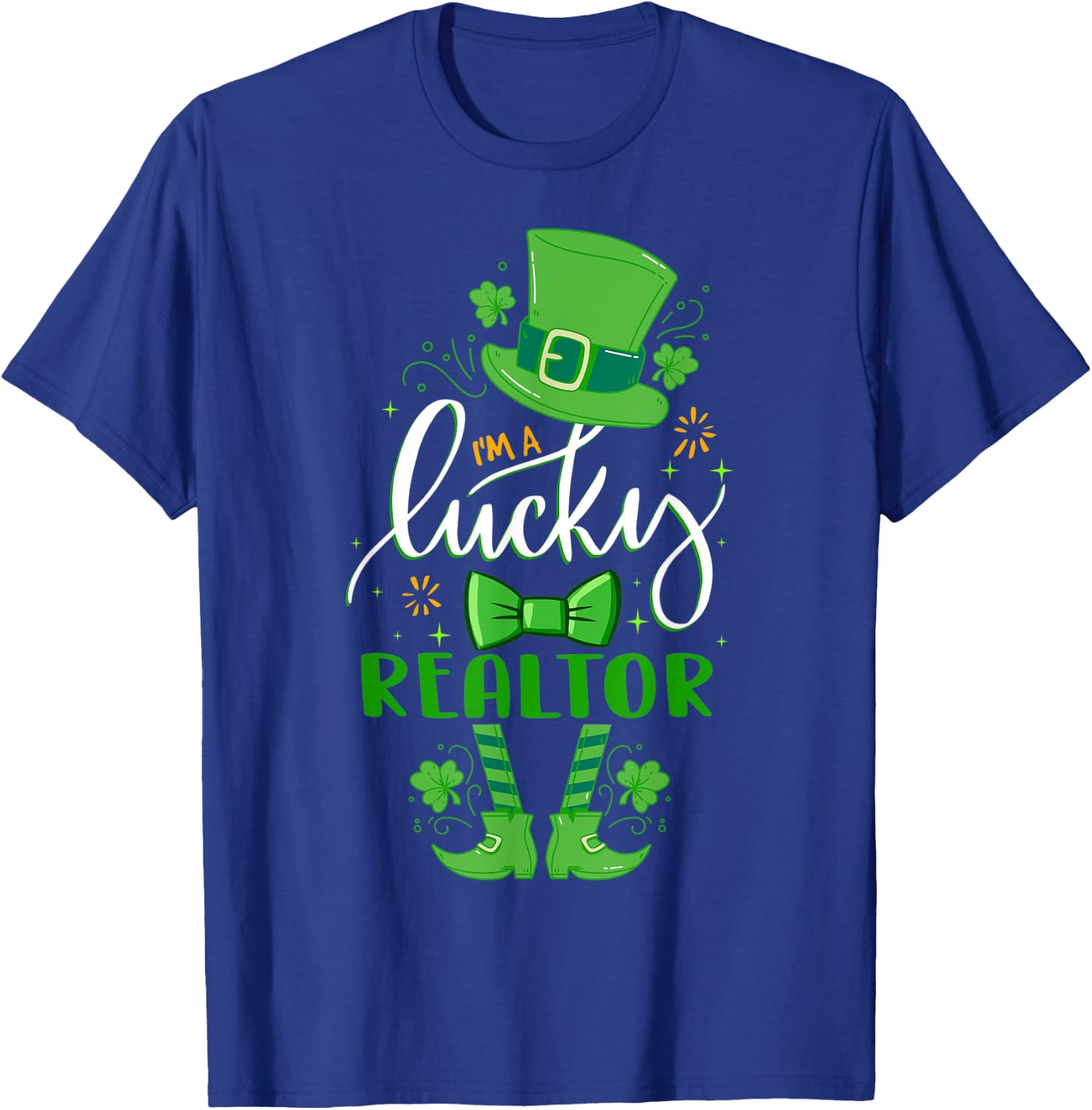 Matching St Patricks Day Leprechaun I'm a Lucky Realtor T-Shirt - T-Shirt | Royal