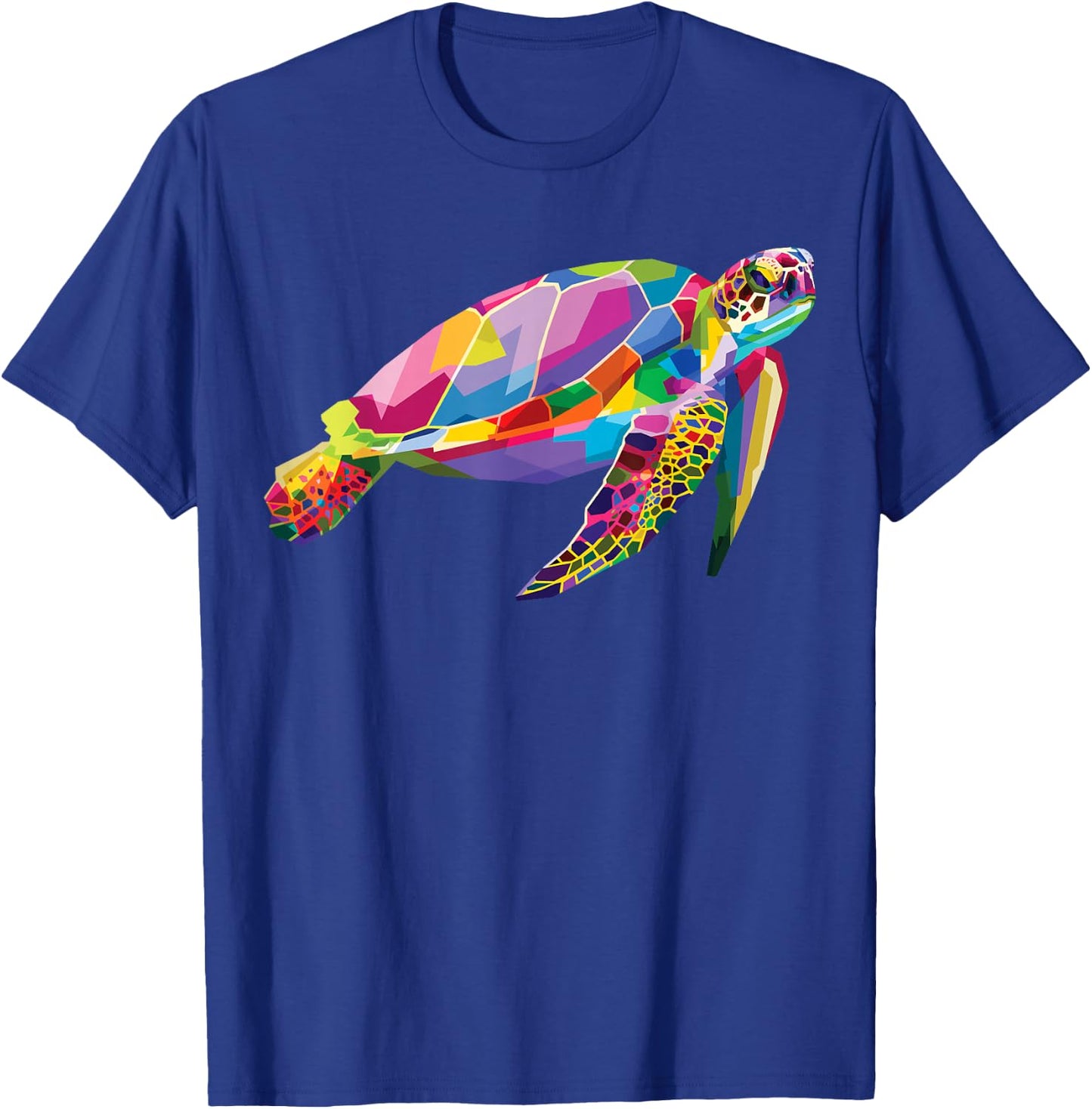 Rainbow Sea Turtle Vibrant Underwater Life Colorful Turtle T-Shirt - T-Shirt | Royal