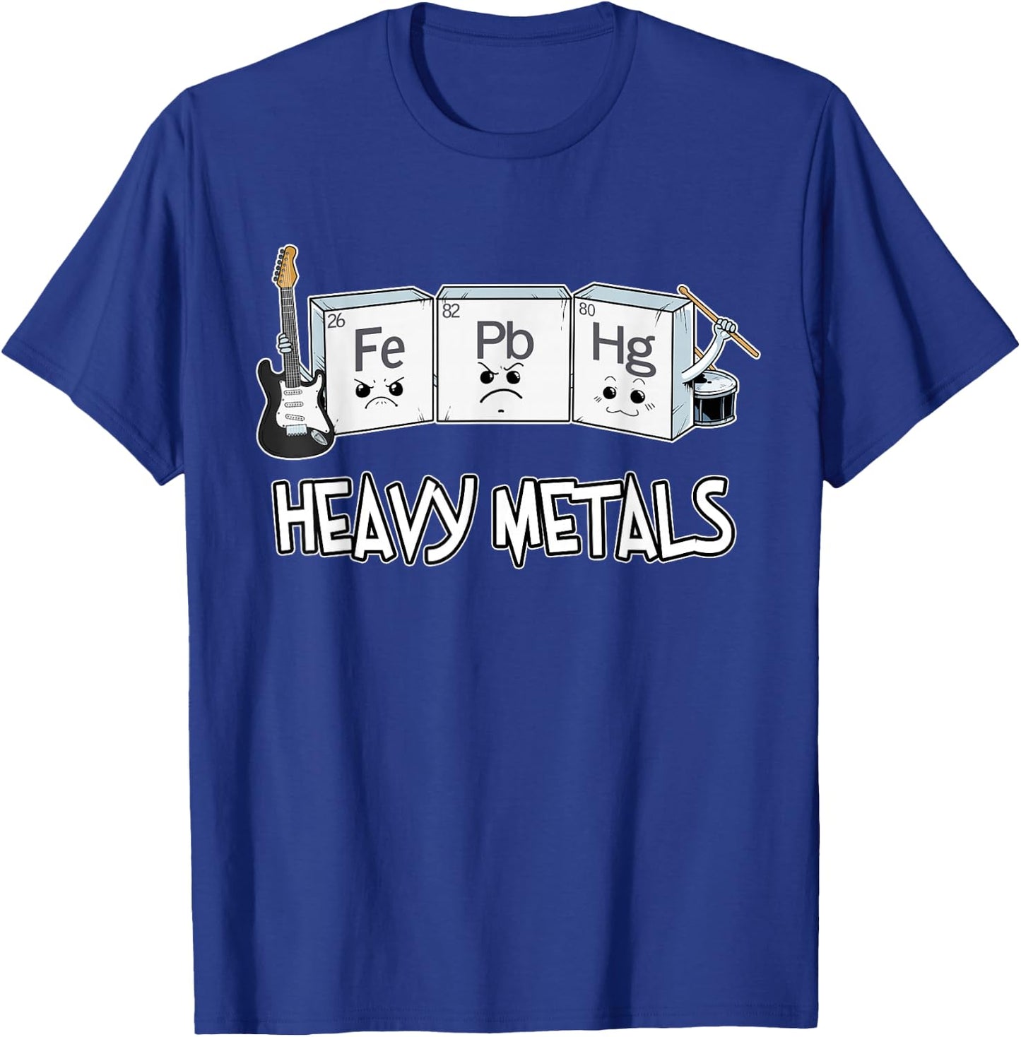 Fun Heavy Metals Shirt Nerd Chemistry Rock And Roll Science T-Shirt - T-Shirt | Royal