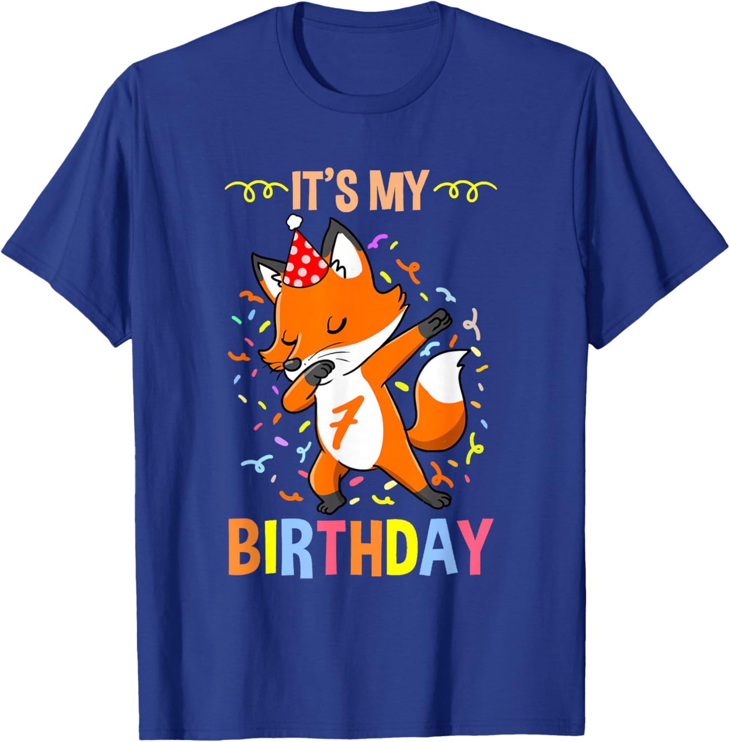 Its My 7th Birthday Fox T-Shirt - T-Shirt | Royal