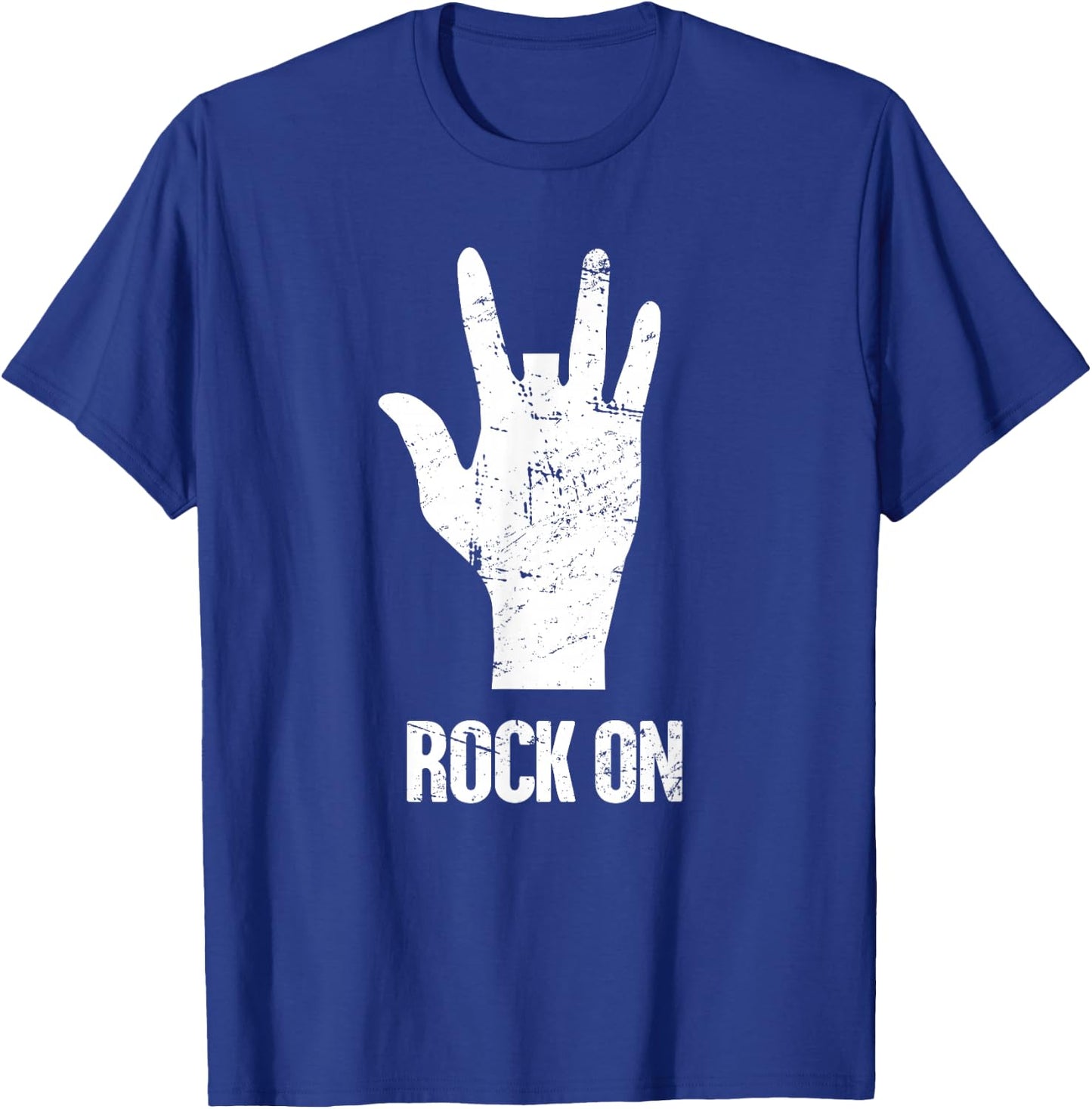 Rock - Distressed Funny Cut Off Missing Finger T-Shirt - T-Shirt | Royal