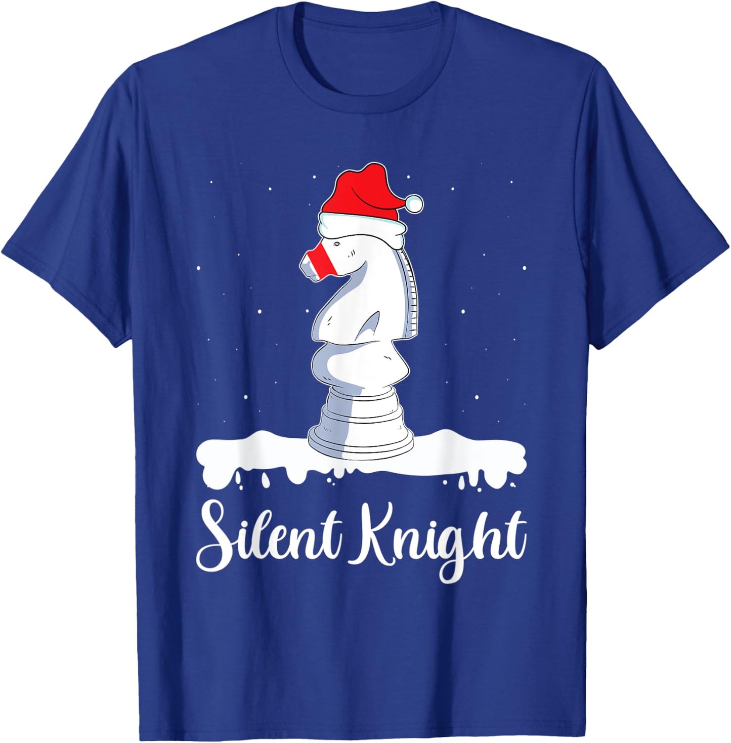 Silent Knight Chess Pun Xmas Knight Figure Christmas Chess T-Shirt - T-Shirt | Royal
