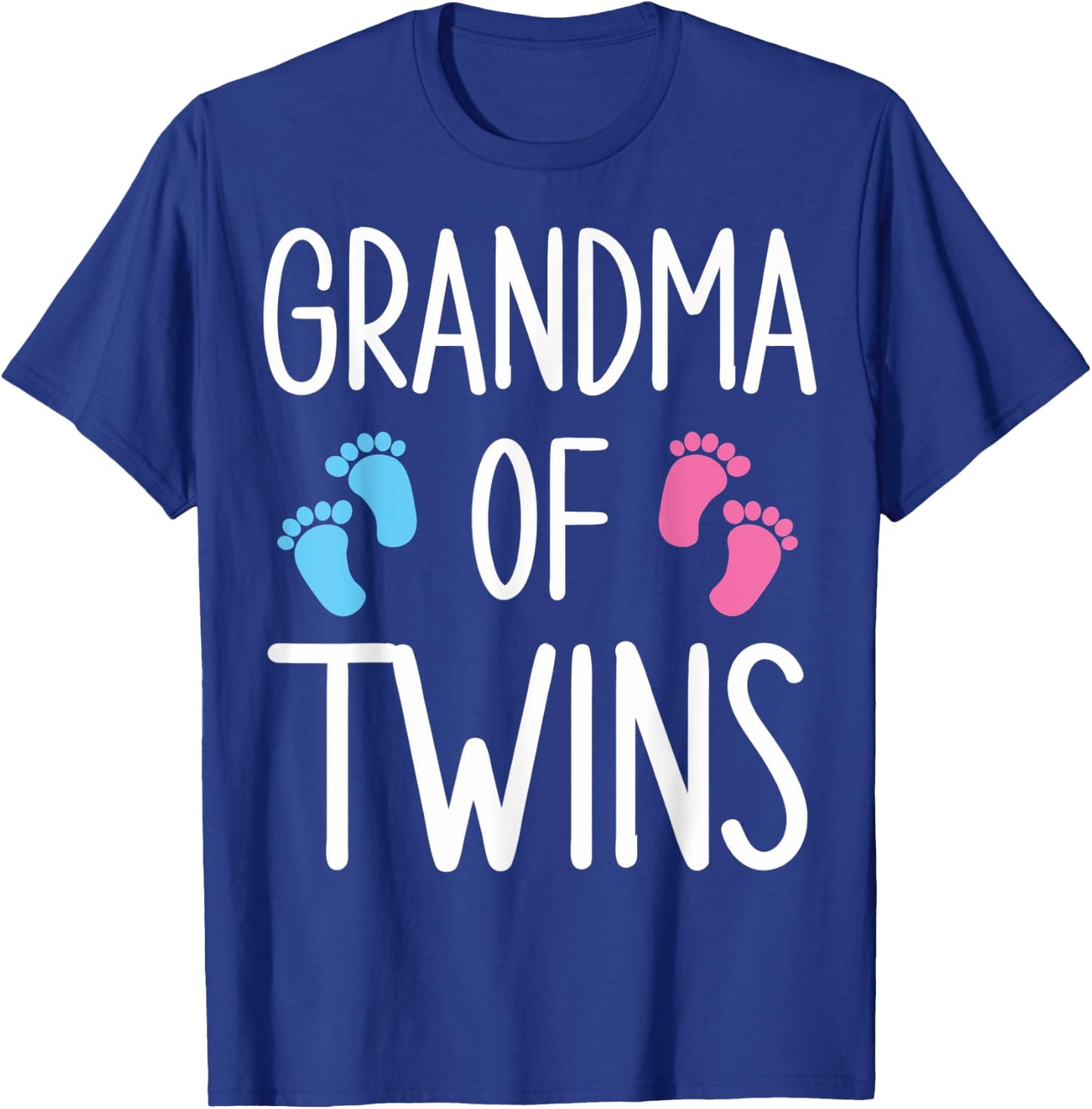 Cute Granny Of Twins Twin Grandma Of Twins Twin Grandmother T-Shirt - T-Shirt | Royal