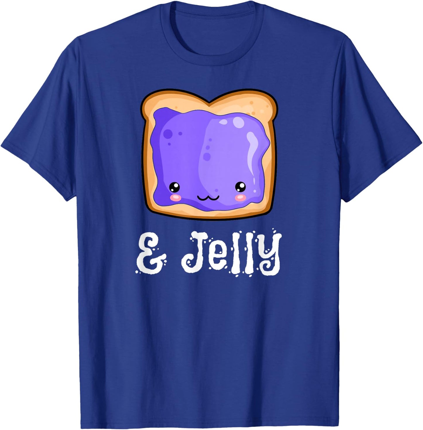 Kawaii Peanut Butter & Jelly PB&J Matching Blueberry Jam T-Shirt - T-Shirt | Royal