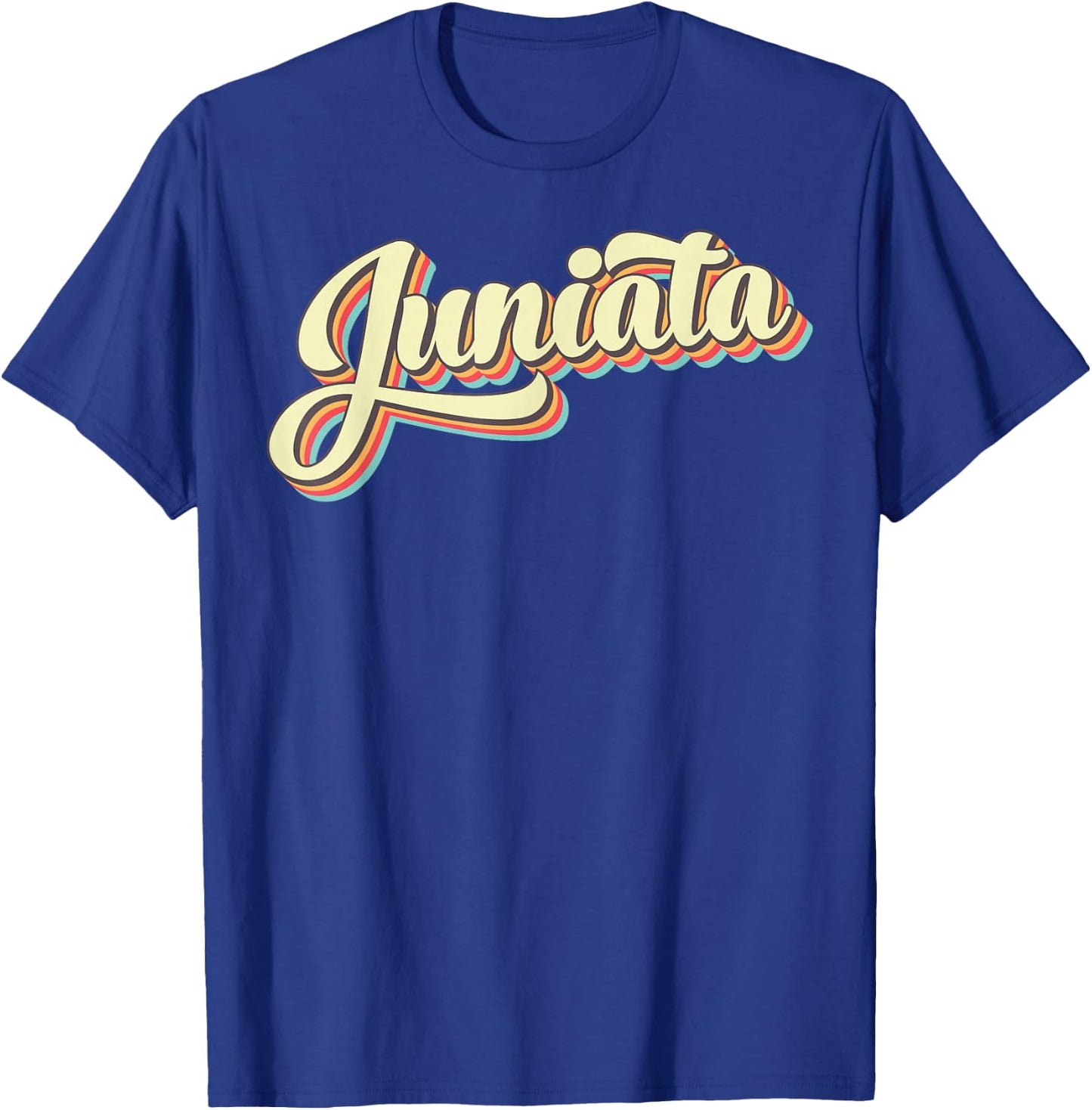 Juniata Retro Art Baseball Font Vintage T-Shirt - T-Shirt | Royal