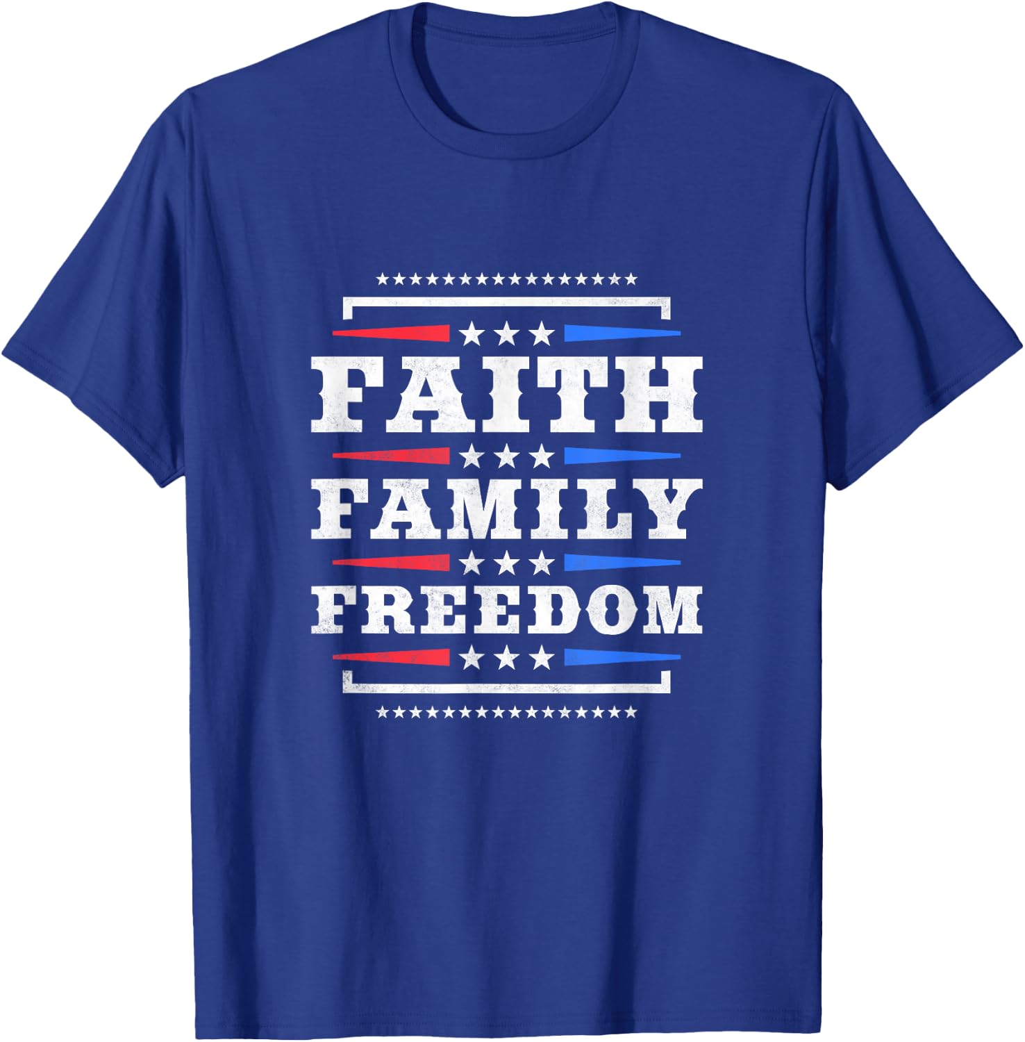 Faith Family Freedom, Independence Day Men T-Shirt - T-Shirt | Royal