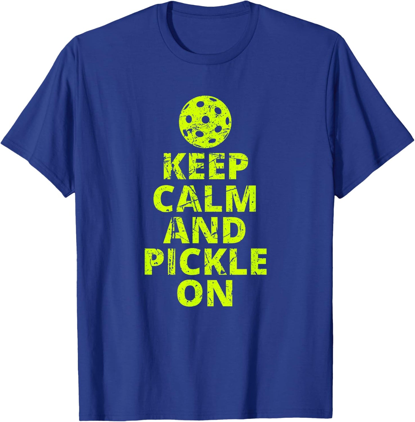 Keep Calm and Pickle On Pickleball T-Shirt - T-Shirt | Royal