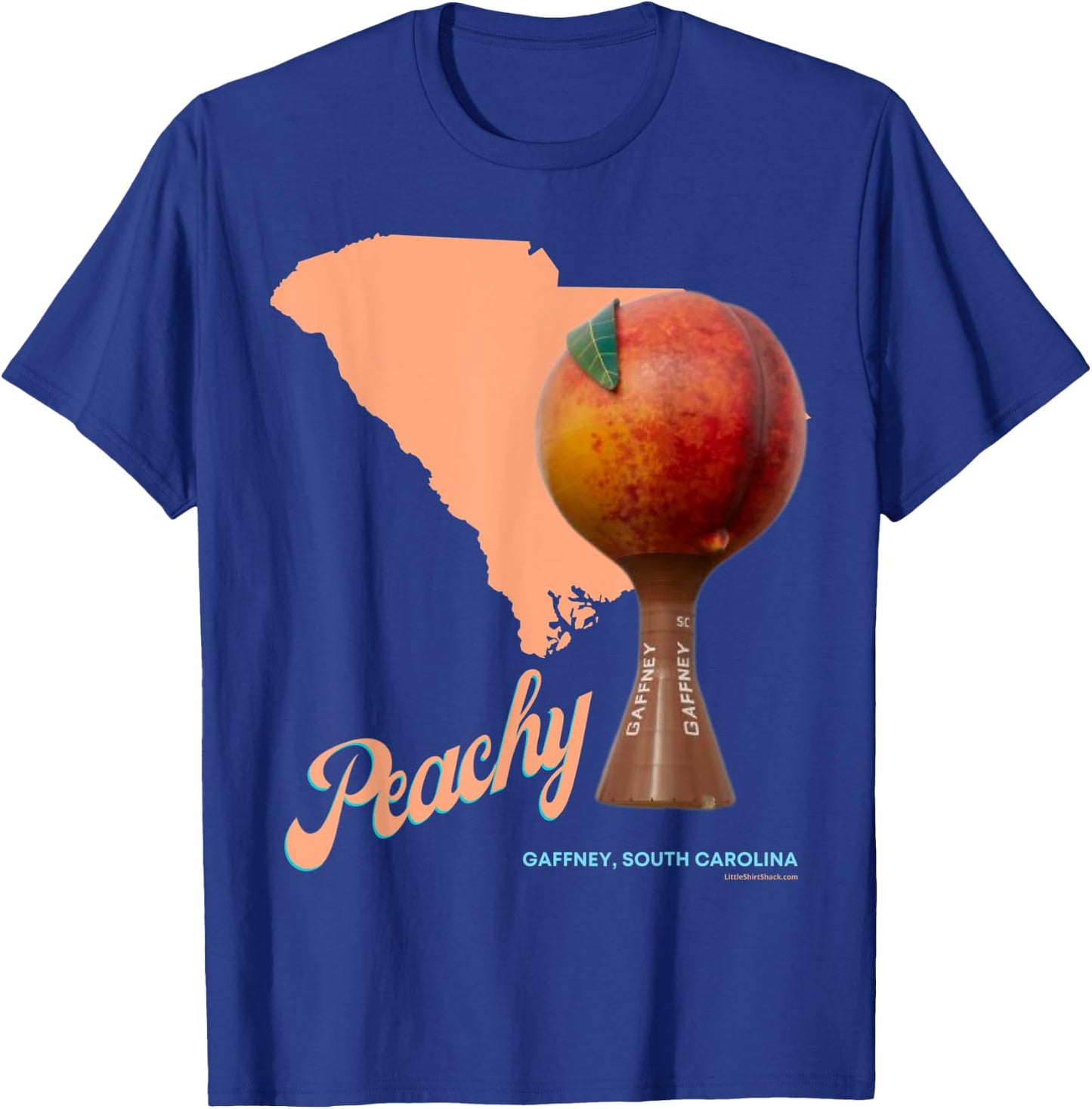 Peach Gaffney SC South Carolina Festival Peachoid T-Shirt - T-Shirt | Royal