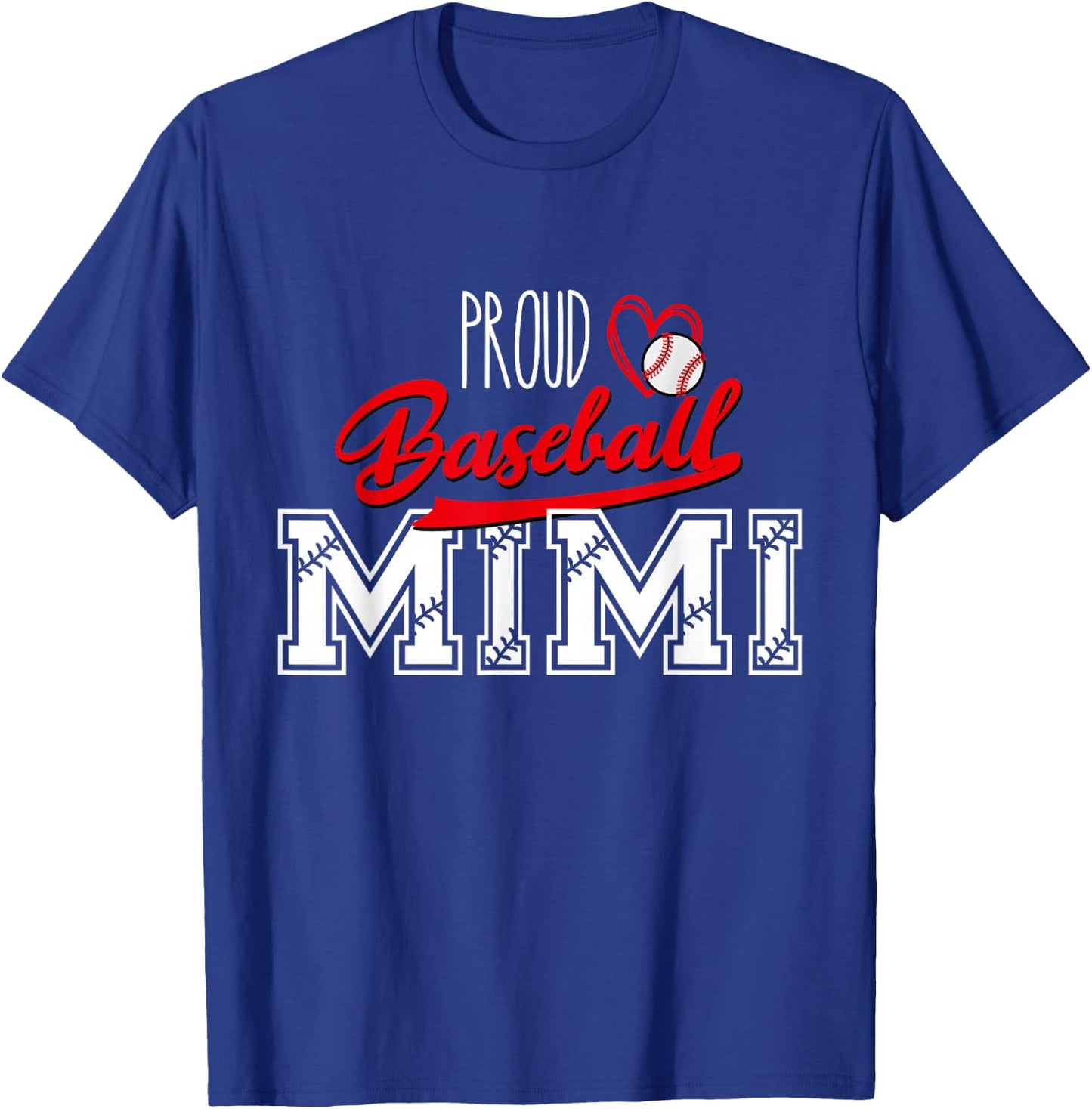Proud Baseball Mimi Grandma Sport Women Mother's Day T-Shirt - T-Shirt | Royal