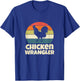 Chicken Wrangler Farmer Rooster Farming Retro Vintage T-Shirt - T-Shirt | Royal