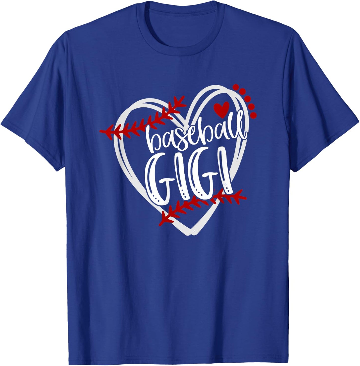 Baseball Heart GIGI Shirt Grandma Trendy T-Shirt - T-Shirt | Royal