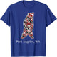 Port Angeles WA Native American Indian Brown Grizzly Bear T-Shirt - T-Shirt | Royal