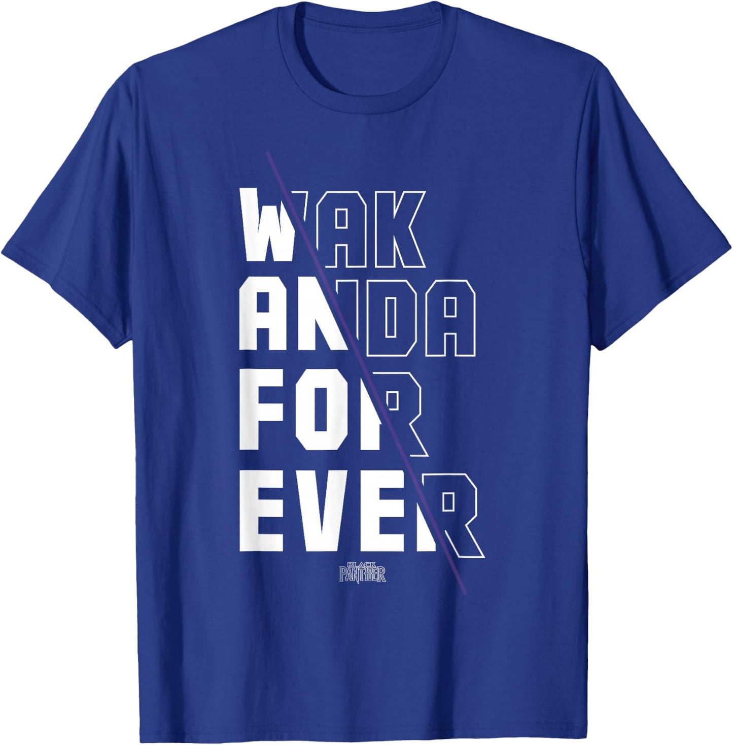 Marvel Black Panther Wakanda Forever Divided T-Shirt - T-Shirt | Royal