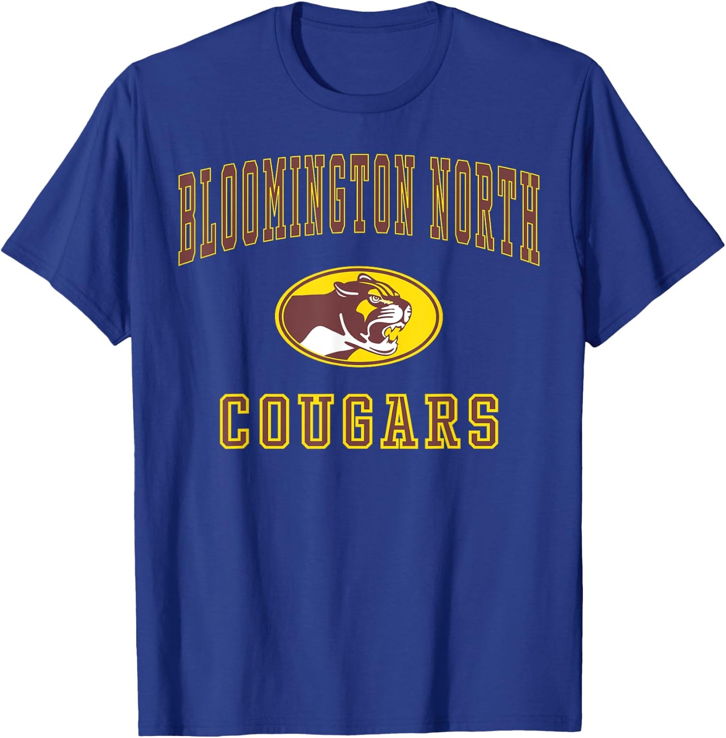 Bloomington North High School Cougars C1 T-Shirt - T-Shirt | Royal