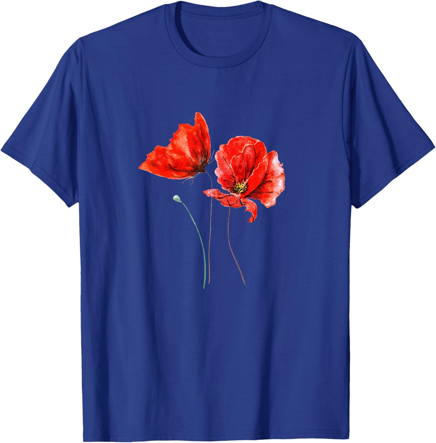 Poppies red poppy flower nature T-Shirt - T-Shirt | Royal