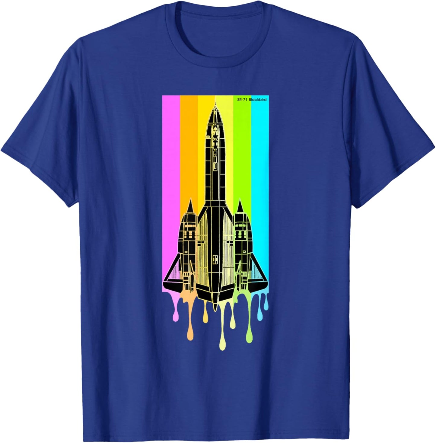 SR-71 Blackbird Vintage SR71 Aircraft Graphic Design T-Shirt - T-Shirt | Royal