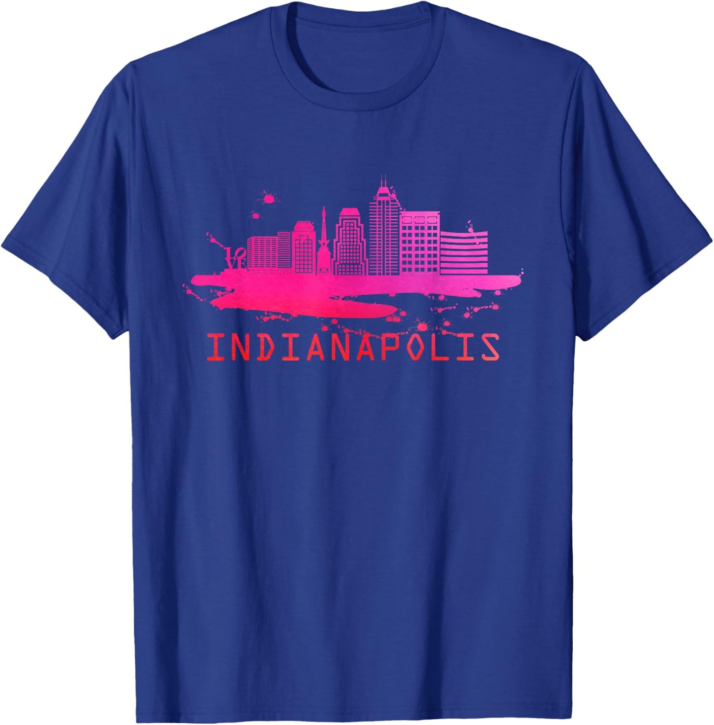 Modern Indianapolis Cityscape Souvenir - Indianapolis T-Shirt - T-Shirt | Royal