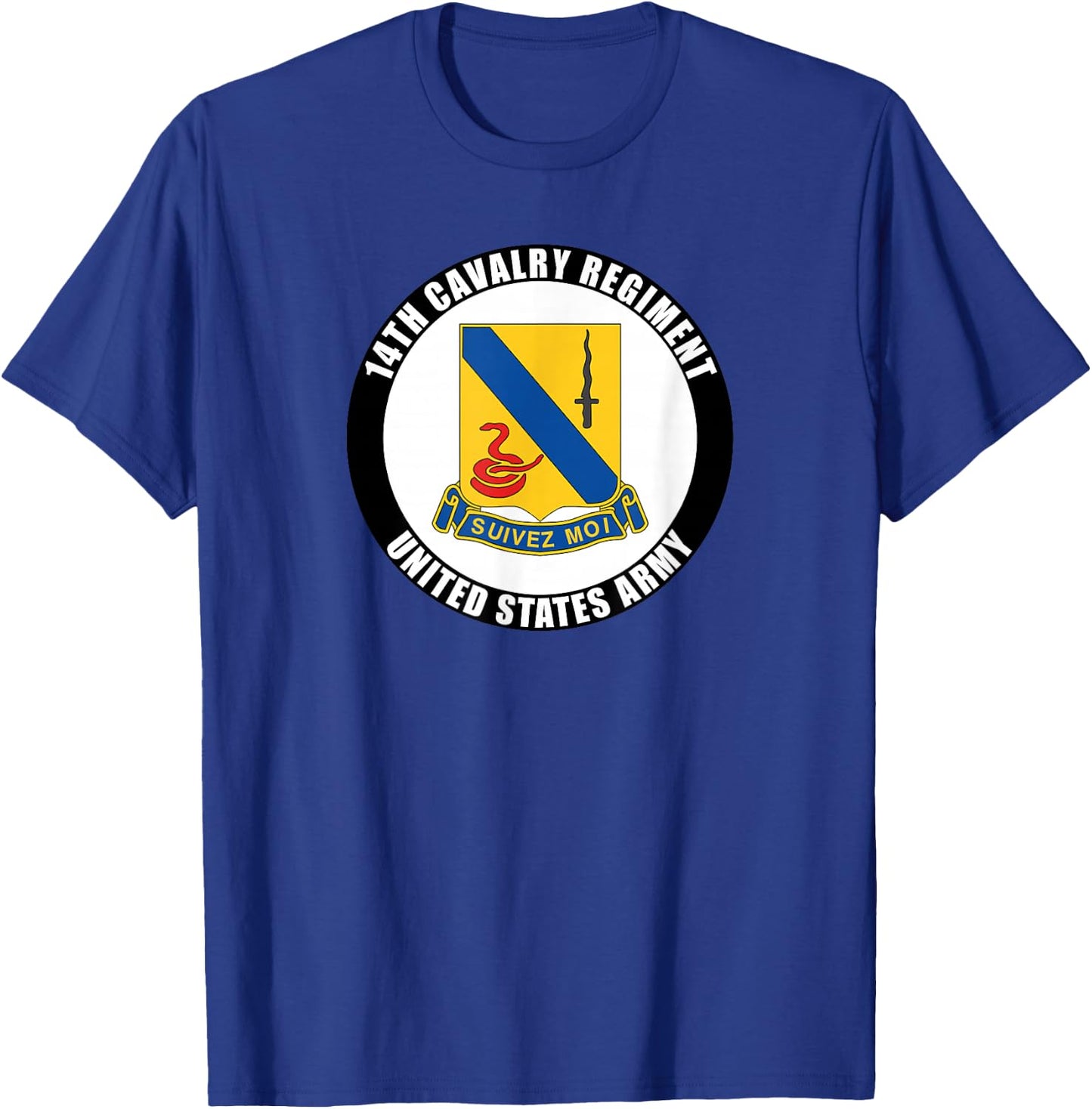 14th Cavalry Regiment United States Army Veteran Military T-Shirt - T-Shirt | Royal