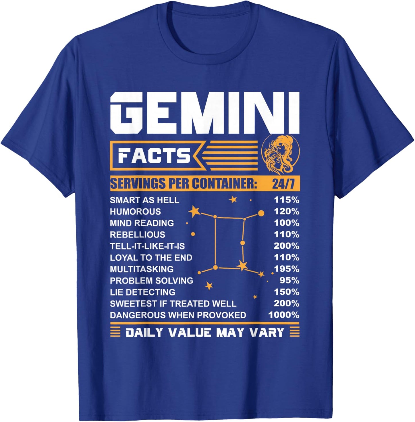 Born Zodiac - Kings Queens Shirts ThNh Gemini Facts Zodiac Funny Gemini Birthday Gifts T-Shirt - T-Shirt | Royal