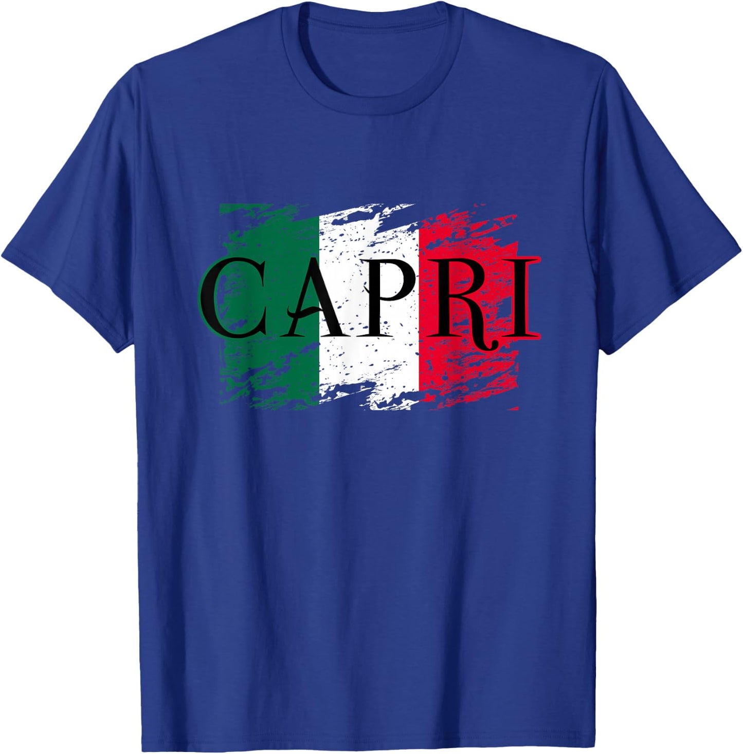 Europe Italy Vacation Travel Capri Italian Flag T-Shirt - T-Shirt | Royal