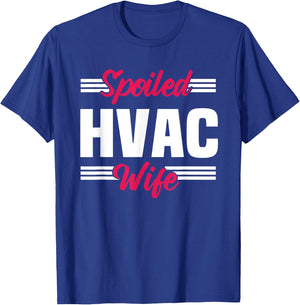HVAC Technician Wife Mechanic Installer Service HVACR Tech T-Shirt - T-Shirt | Royal
