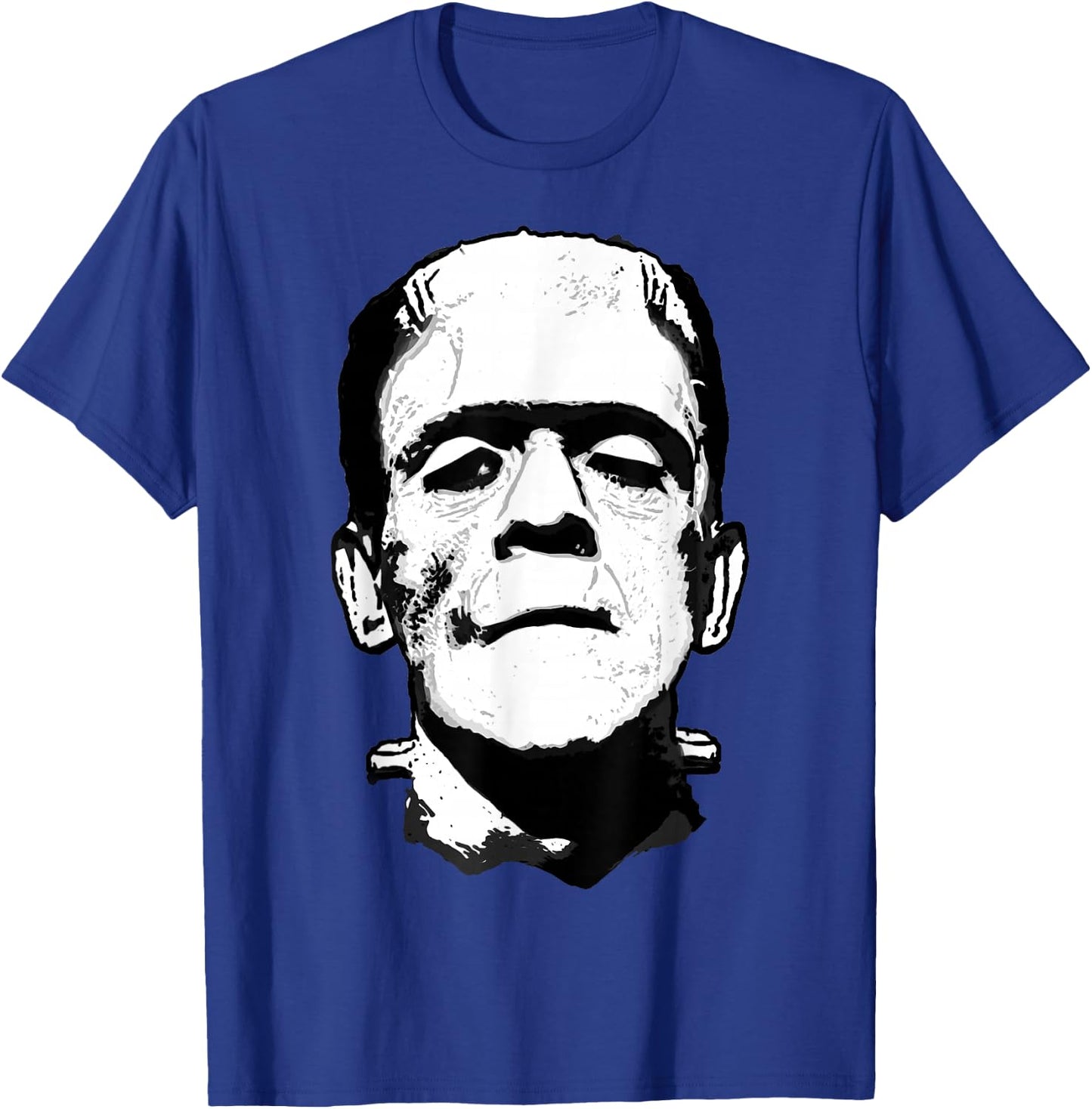 Halloween Frankenstein Monster Black and White T-Shirt - T-Shirt | Royal