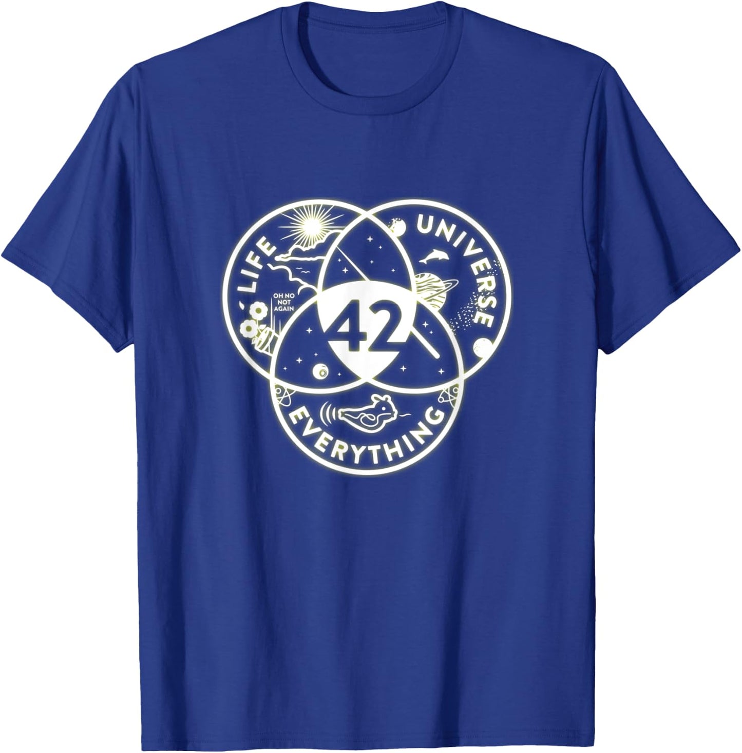 The Answer To Life The Universe And Everything 42 T-Shirt - T-Shirt | Royal
