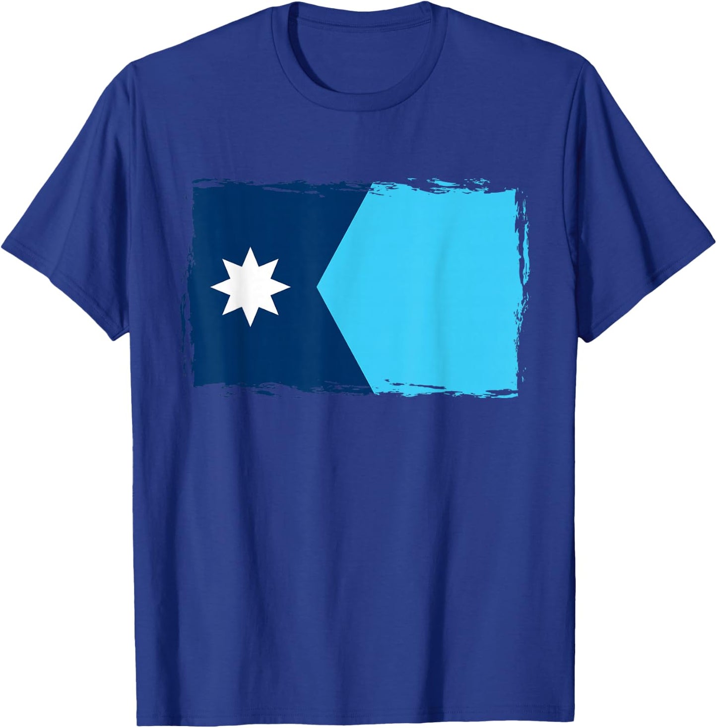 New Minnesota State Flag MN Retro Vintage Grunge Distressed T-Shirt - T-Shirt | Royal
