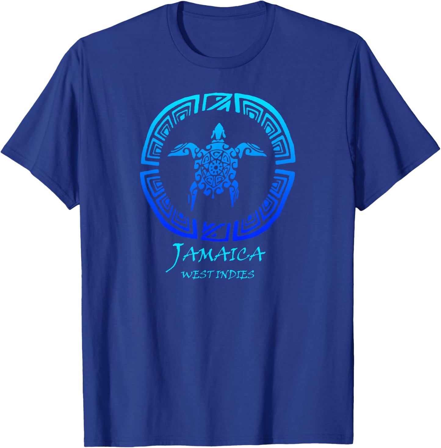 Jamaica, West Indies Vintage Retro Tribal Turtle Vacation T-Shirt - T-Shirt | Royal