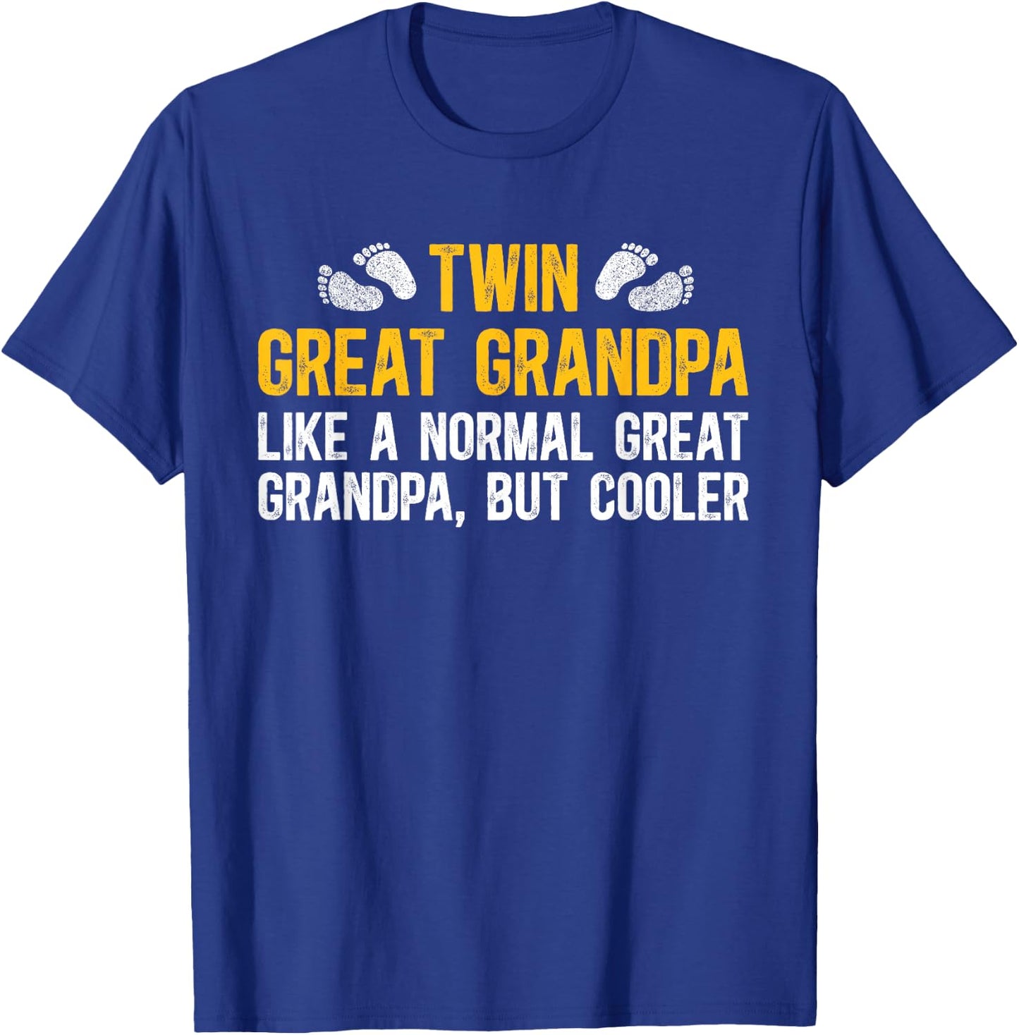 Twin Great Grandpa Of Twins Cool Twin Great Grandfather T-Shirt - T-Shirt | Royal