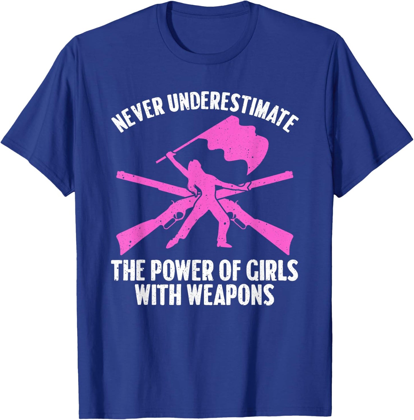 Funny Color Guard Art Girls Rifle Flag Colorguard T-Shirt - T-Shirt | Royal