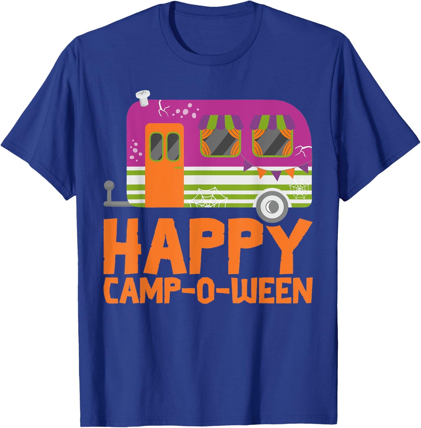 Happy Camp-O-Ween Funny Halloween Camping Camper Costume T-Shirt - T-Shirt | Royal