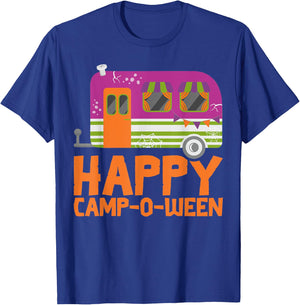 Happy Camp-O-Ween Funny Halloween Camping Camper Costume T-Shirt - T-Shirt | Royal