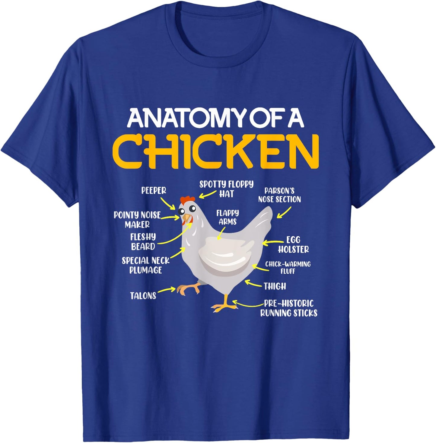 Anatomy of a Chicken Farmers Chicken Coop T-Shirt - T-Shirt | Royal