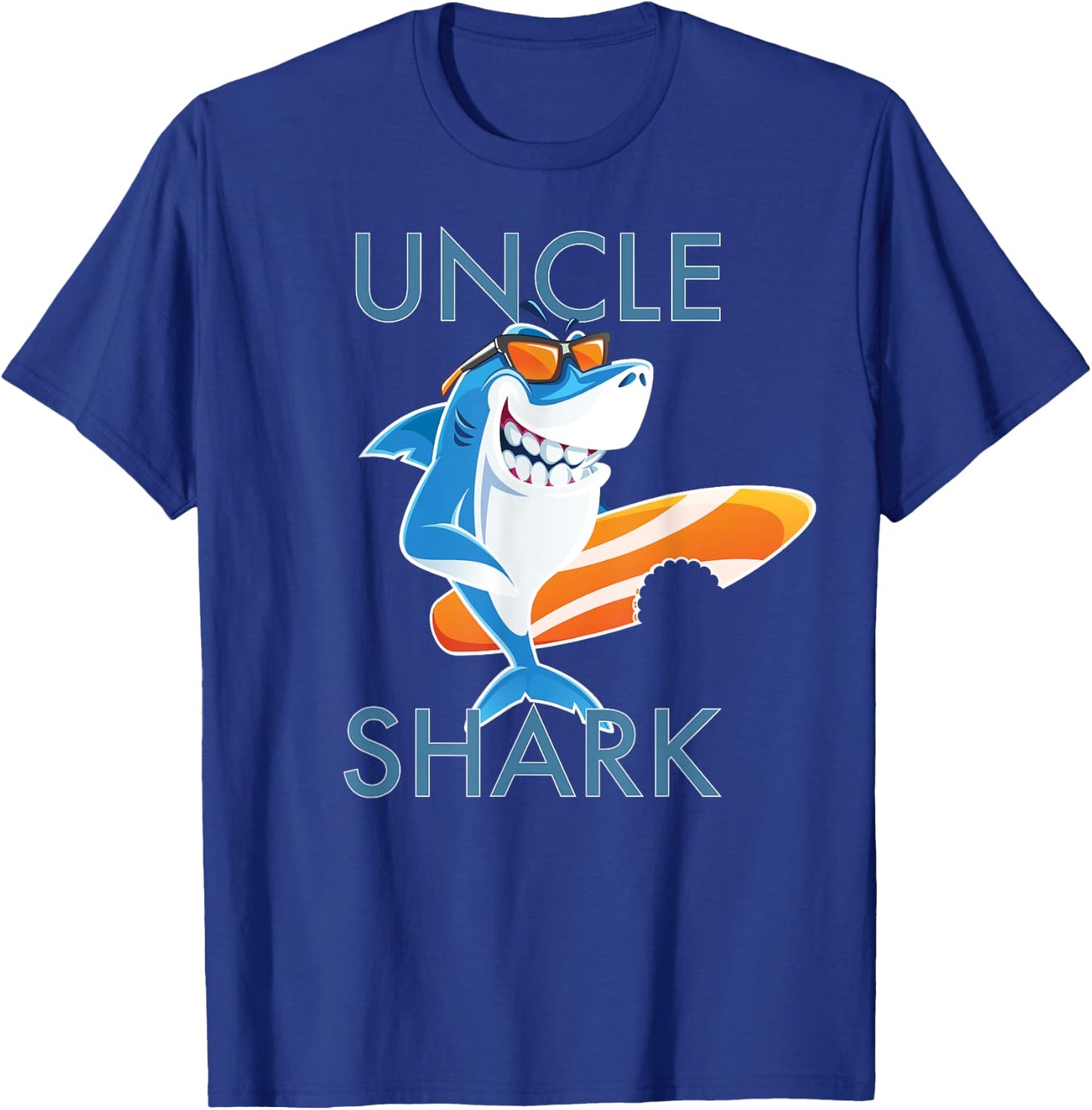 Cool Uncle Shark Family Matching Holidays T-Shirt - T-Shirt | Royal