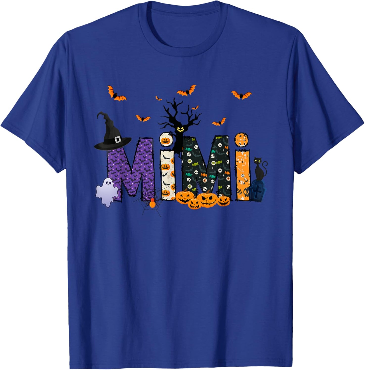 Mimi Witch Cute Grandma Mimi Halloween Costume Funny T-Shirt - T-Shirt | Royal
