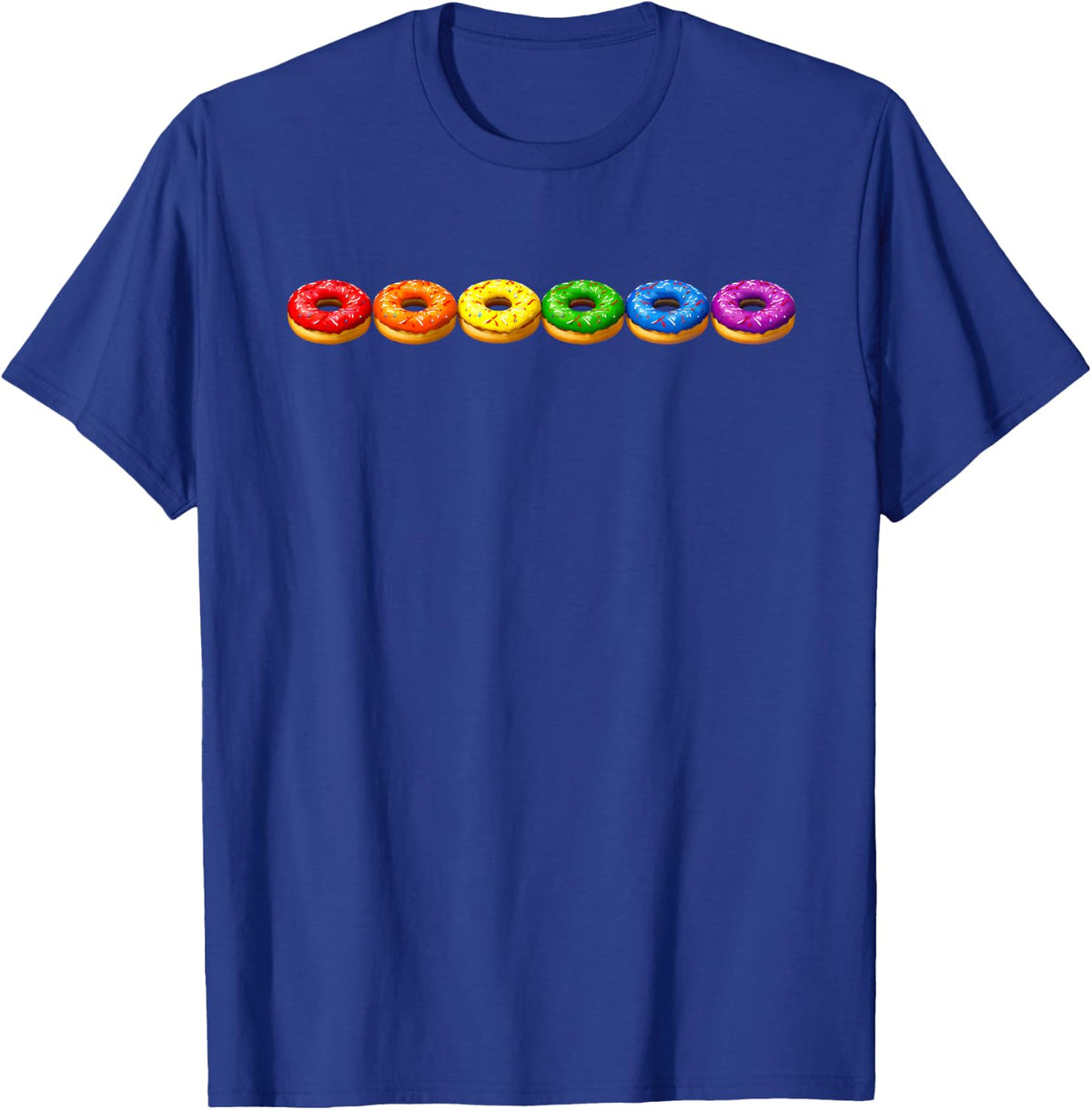 Gay Pride Month Donuts LGBT Rainbow Flag LGBTQ Flag Queer T-Shirt - T-Shirt | Royal