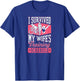 I Survived My Wife's Training Schedule Triathlon T-Shirt - T-Shirt | Royal