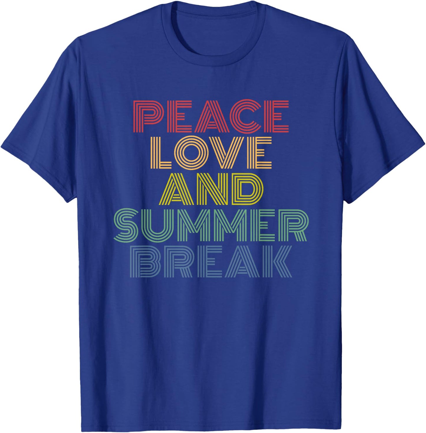 Summer Break Vacation Retro Vintage Cool Women Girls Kids T-Shirt - T-Shirt | Royal