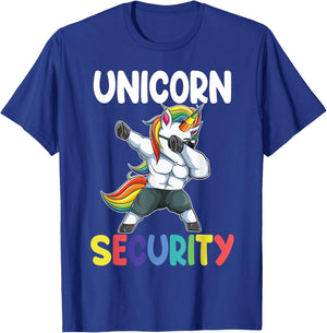 Unicorn Security Dad Mom Daughter Adult unicorn costume gift T-Shirt - T-Shirt | Royal