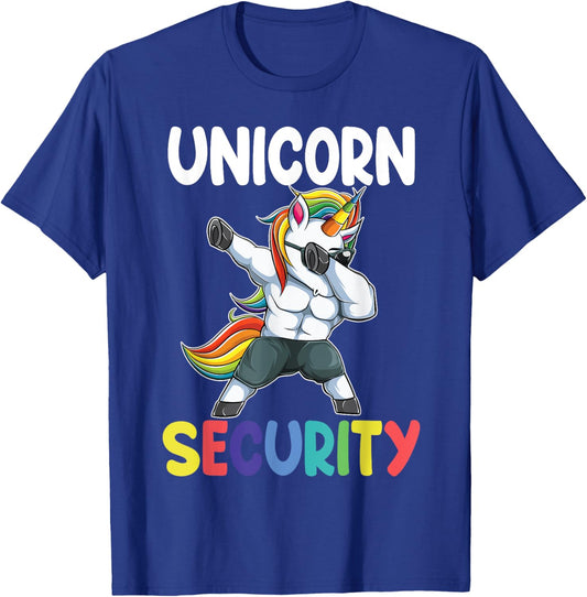 Unicorn Security Dad Mom Daughter Adult unicorn costume gift T-Shirt - T-Shirt | Royal